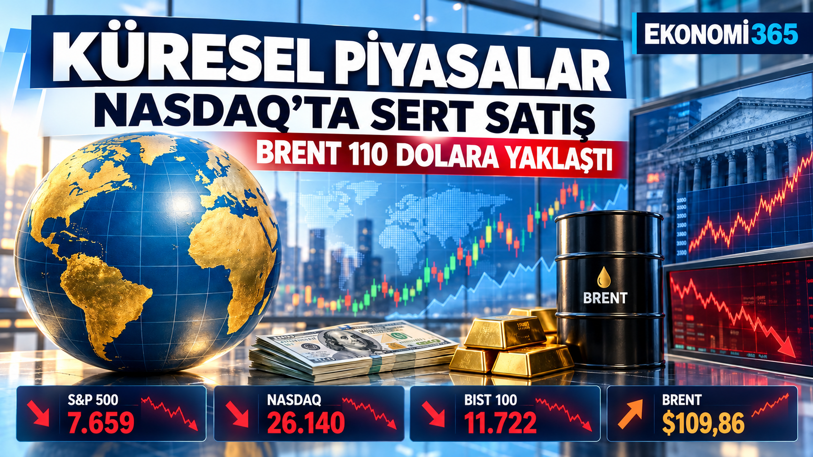 17 Ekim 2026 küresel piyasalar S&P 500 Nasdaq BIST 100 Brent petrol altın dolar ve ABD tahvil faizi görünümü